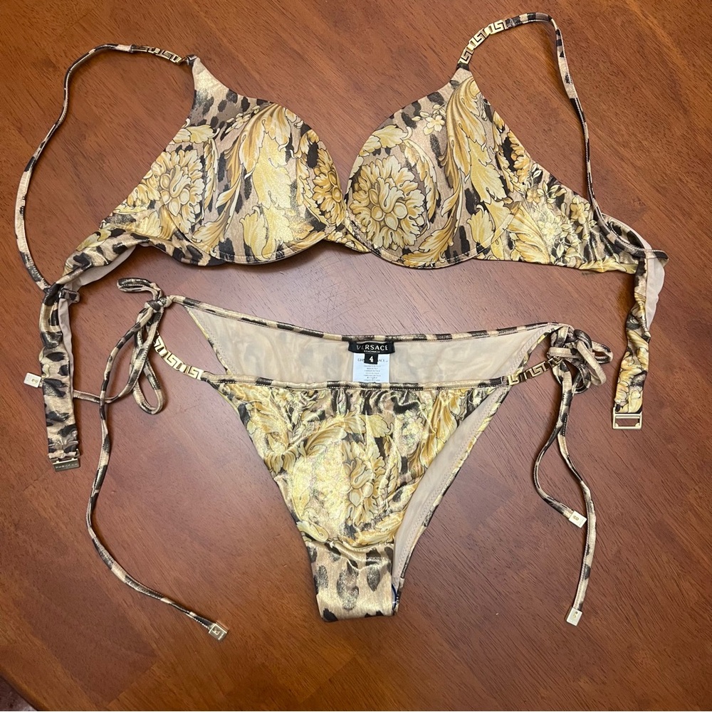 Versace Gold and Brown Bikini